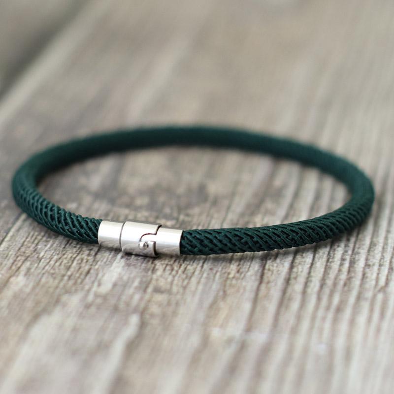 Noter Men Rope Bracelet Silver Color Double Safety Buckle Outdoor Adventure Survival Braclet Boyfriend Gift Beach Surf Jewelry