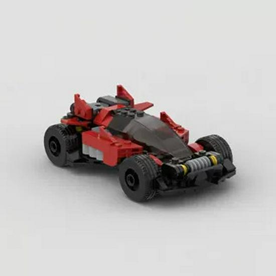 8-Grid Racing Car Set: Compatible Building Blocks for Kids