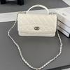 Xiaoxiangfeng Grid Chain Bag New Women's Fragrant Grandmother Handbag Fashionable Versatile Shoulder Crossbody
