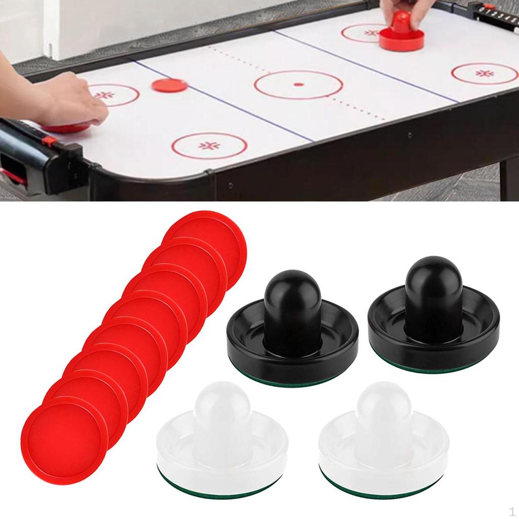 4 Air Hockey Pushers And 8 Pucks 2.5 Inch Slide Pusher for Board Game
