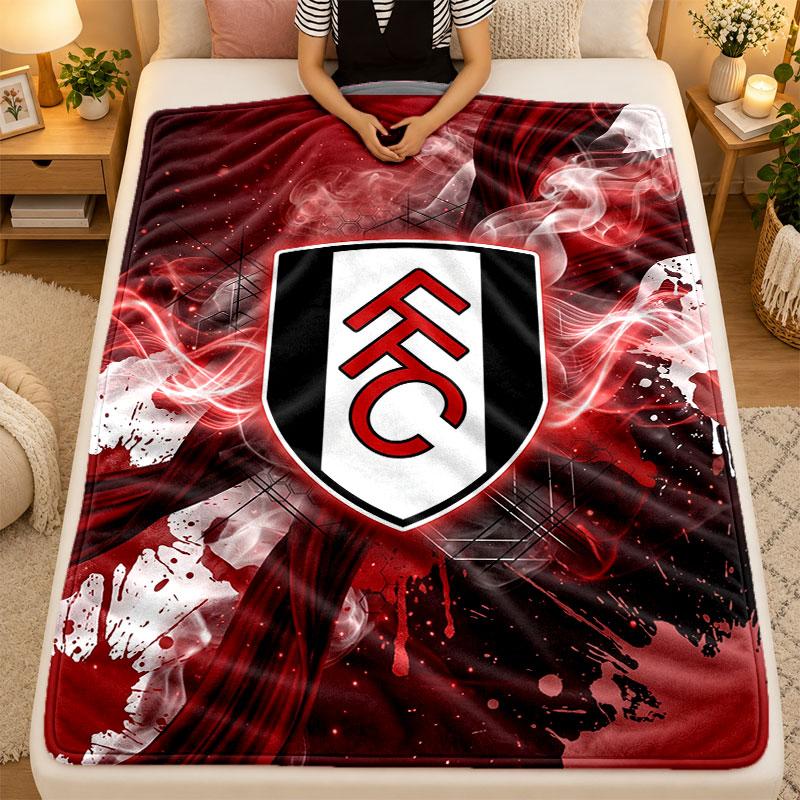 Flannel BlanketFulham Football Warm Soft Throw Blanket for Indoor Sofa Bed Living Room Use