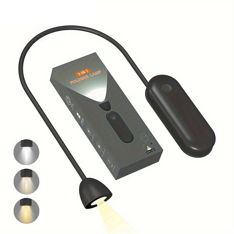 3-in-1 Neck Light Portable Reading Book Lamp Folding LED Lights Rechargeable Night Light Flashlight Bedroom Repairing Learning