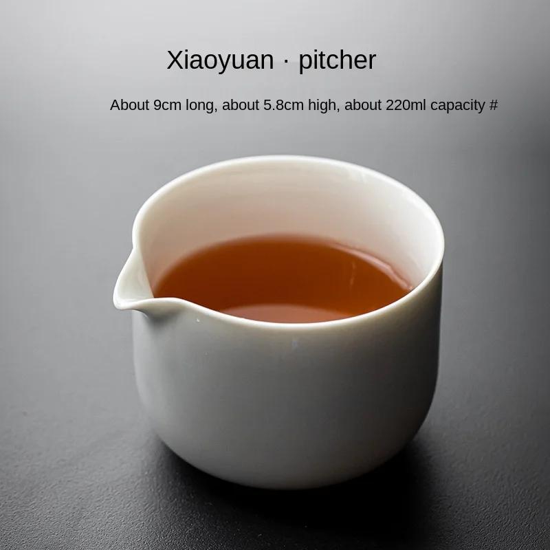 

Japanese Style Ice Gray Smoky Gray Glaze Pitcher Small Household Ceramic Tea Pitcher Fair Cup Kung Fu Tea Set Mini Pitcher