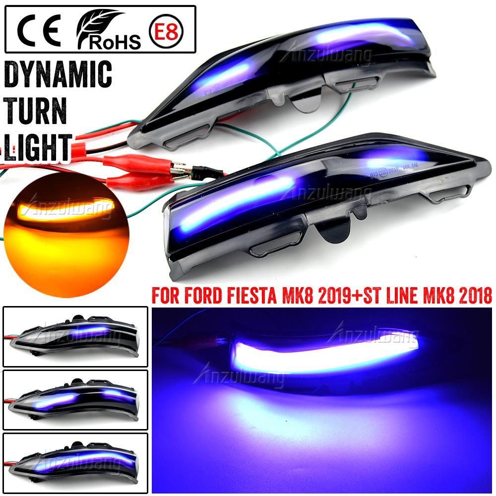 Dynamic Indicator Flasher Turn Signal Light For Ford Fiesta ST Line MK8 2018 LED Side Wing Rearview Mirror Repeater Blinker