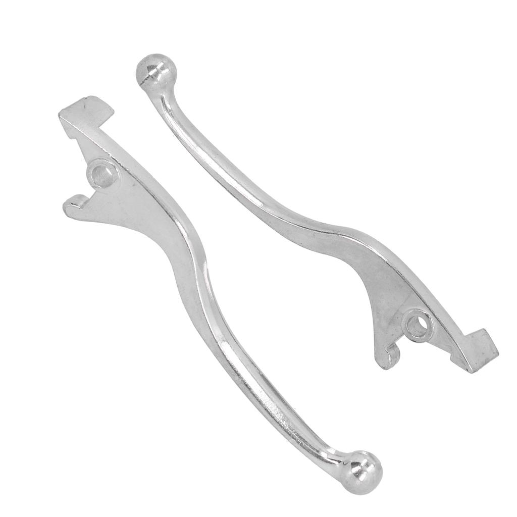 Pair of Brake Handles Levers 0.3in Mounting Hole Silver Replacement for Yamaha Motorcycle Moped ATV