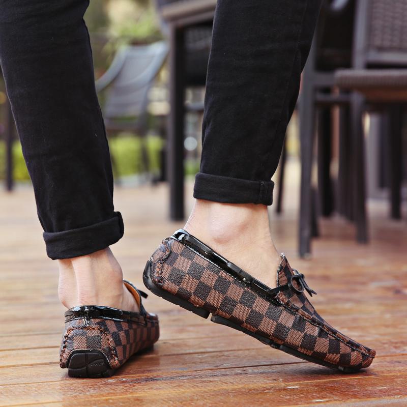 Loafers Leather Shoes for Men Golf Work Business Men's Mirror Luxury Footwear Designer Skate Cricket Stylish Casual Flat Shoe
