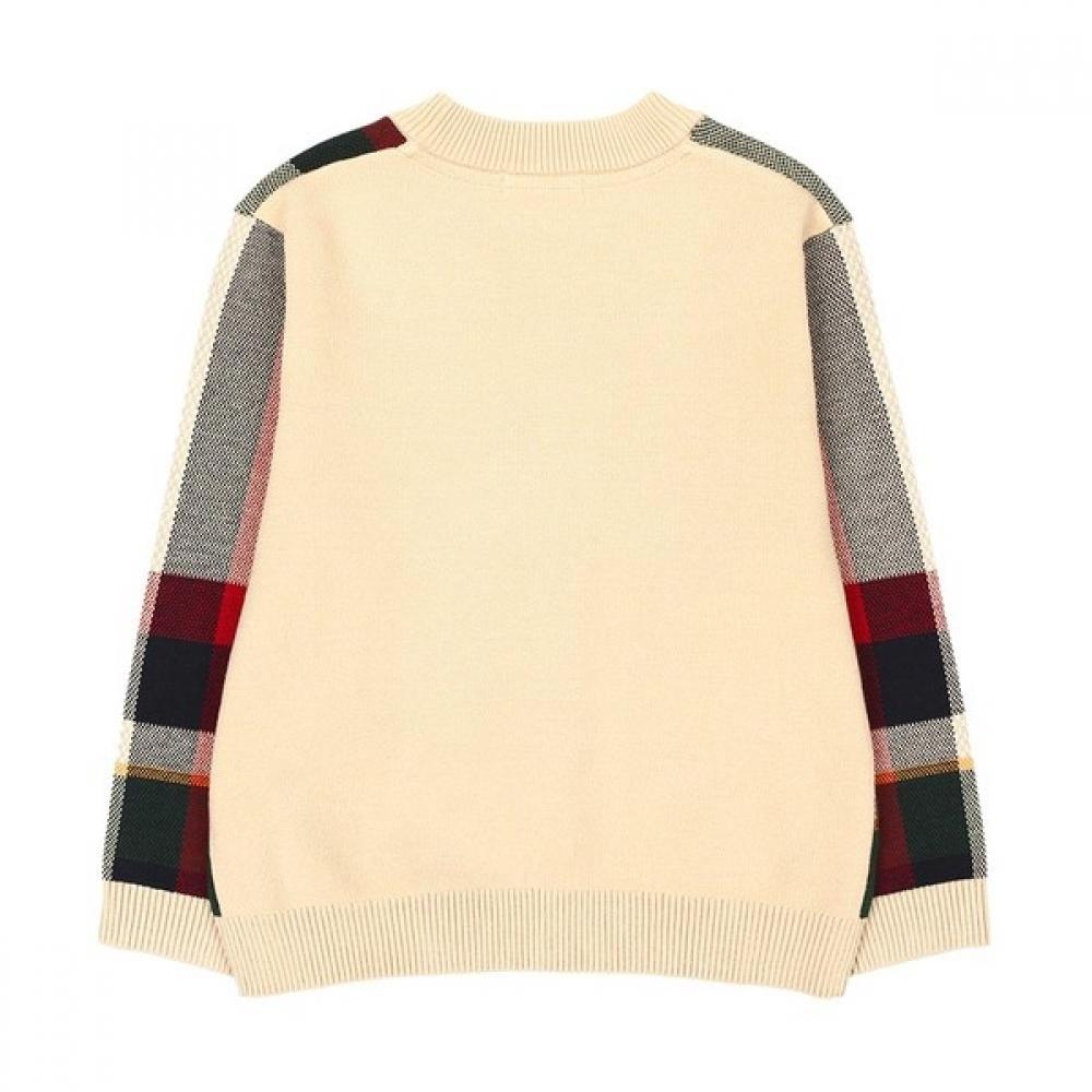 Hedge Kids Knit Check Cardigan Huf12kc10m Bg