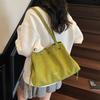 Fashi Faux Suede Hasp Sewing Thread Design Women's Shoulder Bags 2026 Large Capacity Commute Stylish Crossbody Bags