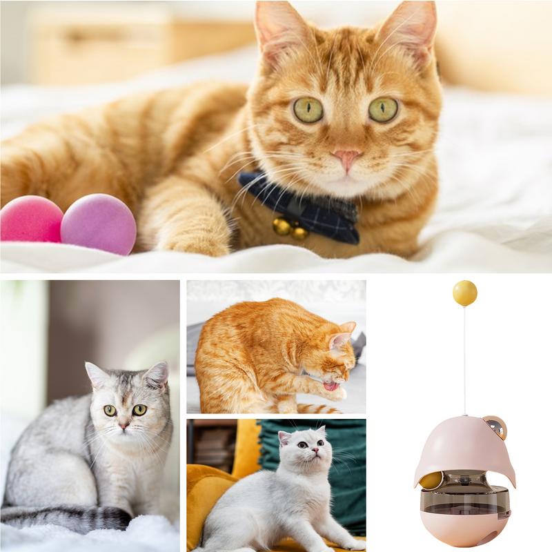 Cat Treat Dispenser Toy Kitten Snacks Temptation Ball Cat Treat Dispenser Cat Treat Feeder Toy With Catnip Balls For