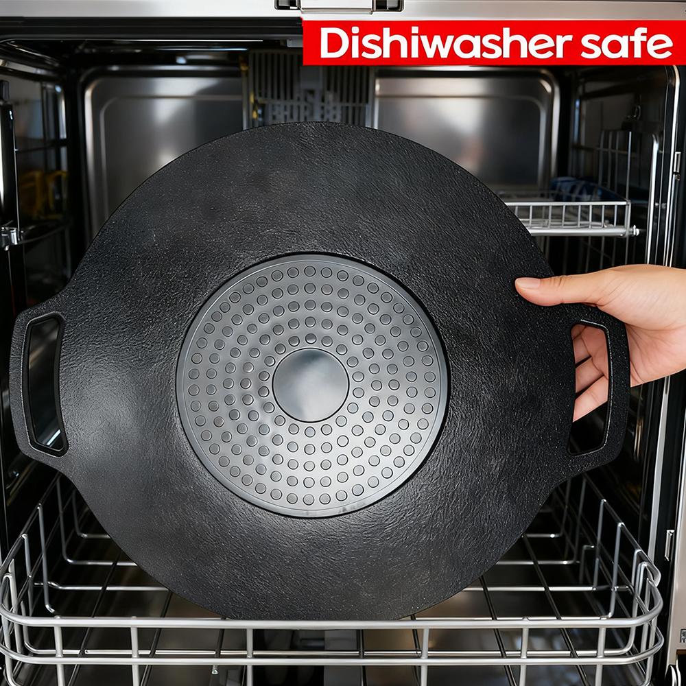 Korean BBQ Grill Pan Non-stick Cast Aluminum Griddle Fry Pan for Indoor Outdoor Camping,Stove Top and Gas Induction Universal