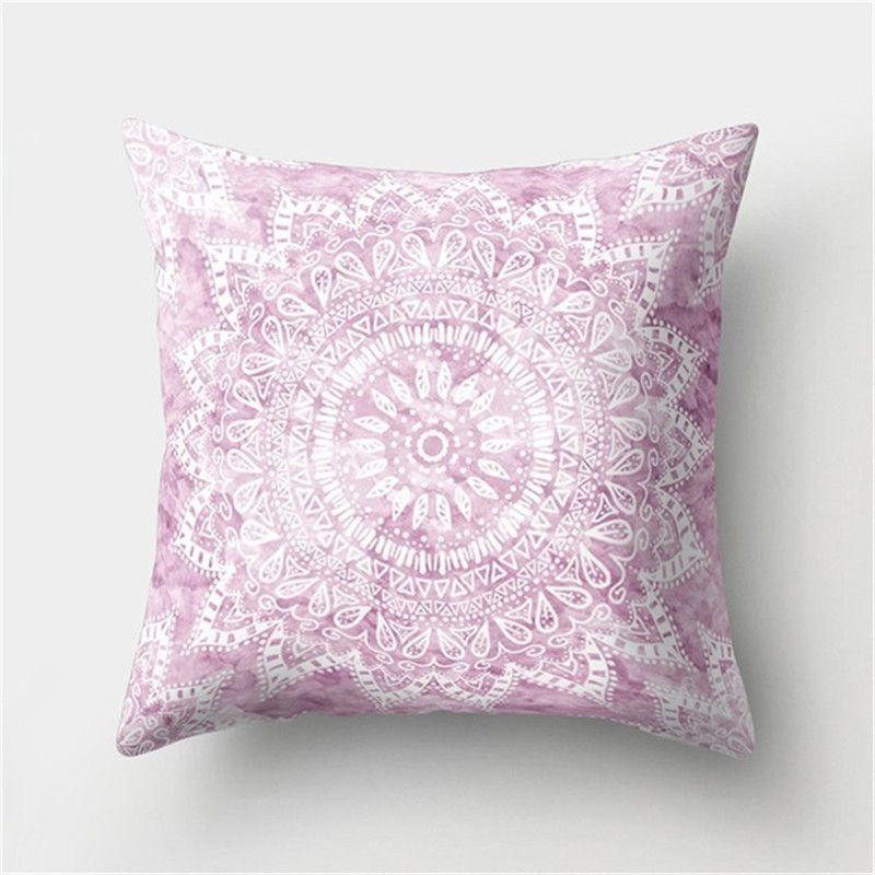 Elegant Boho Mandala Flower Square Cushion Cover For Stylish Home And Car Decoration