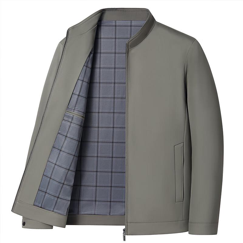 Fengmao Men's Stand Collar Solid Jacket
