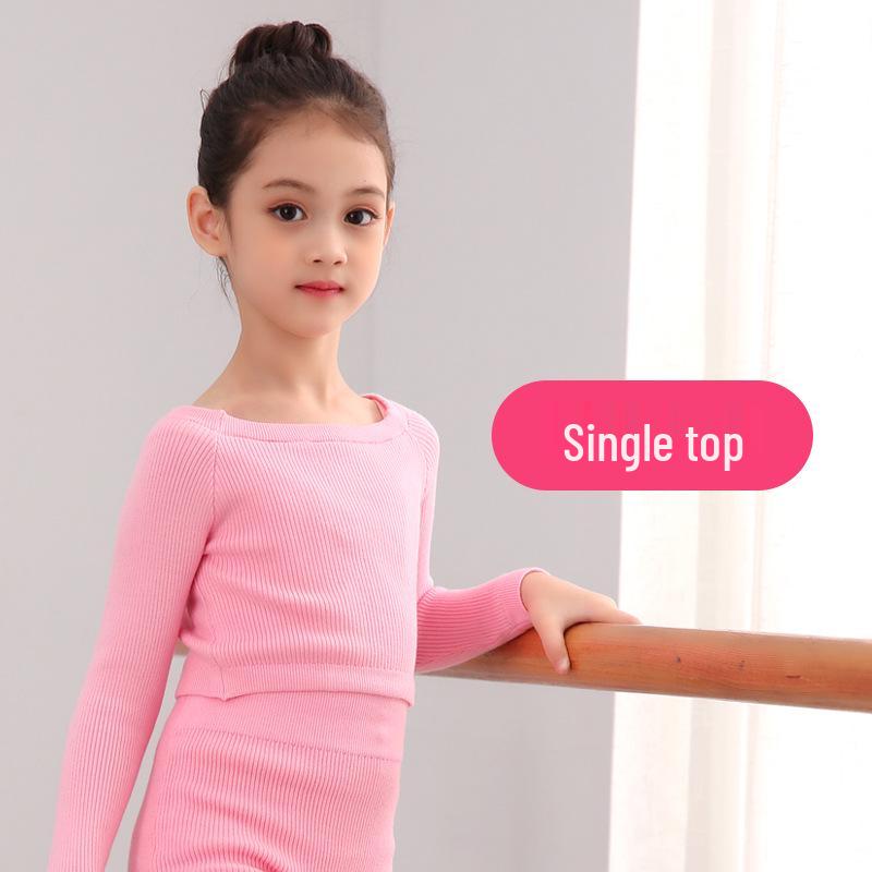 Girls' Long Sleeve Dance Cardigan Shawl - Ballet Practice Sweater for Autumn/Winter