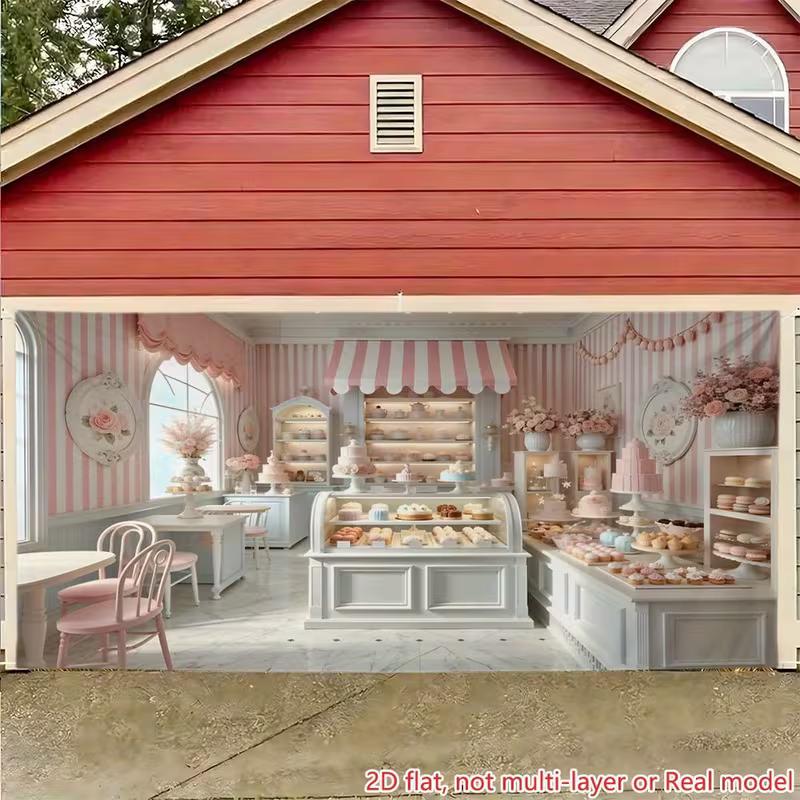 2D Pink Bakery Backdrop Dessert Themed Birthday Photography Background