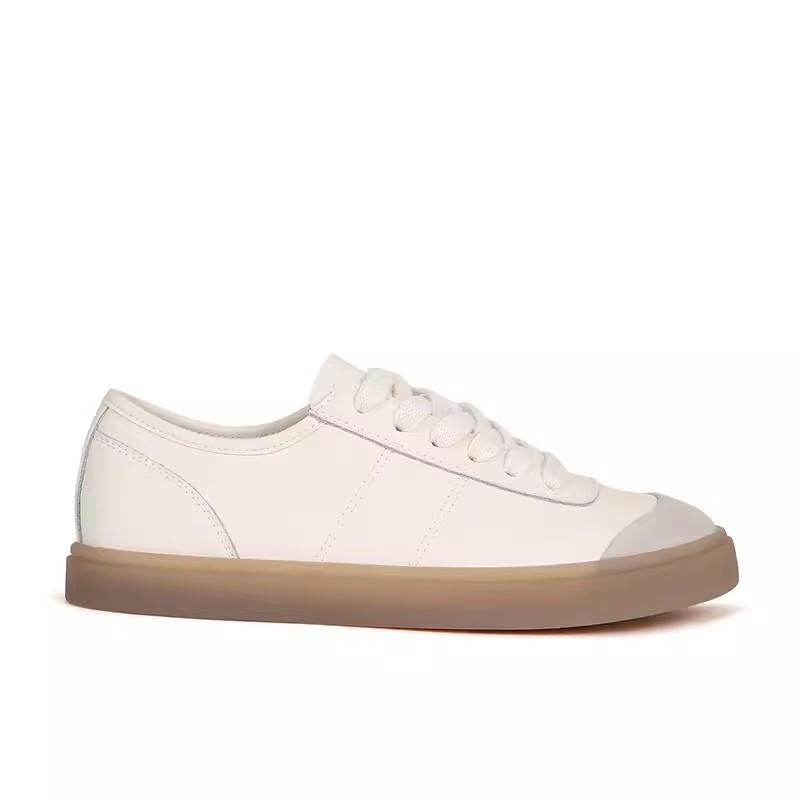 

Версия из коровьей кожи~ Su Yinyin такие же корейские ретро шнурованные вставки повседневные спортивные туфли женские кеды на платформе белые туфли 40