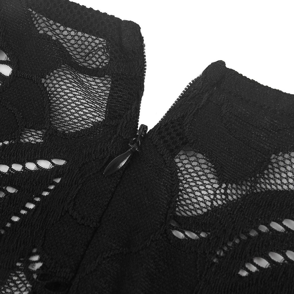 Elegant V-Neck Lace Slim Fit See-Through Jumpsuit