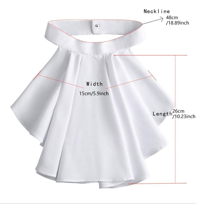 Ruffled Collar Wrist Cuffs for Girls Renaissance Victorian Collar Lapel Medieval Cosplay Victorian Ruffled Shawl Collar