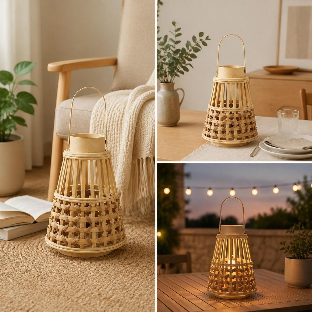 Decorative Handwoven Candle Holder Modern for Wedding Kitchen Indoor Outdoor A