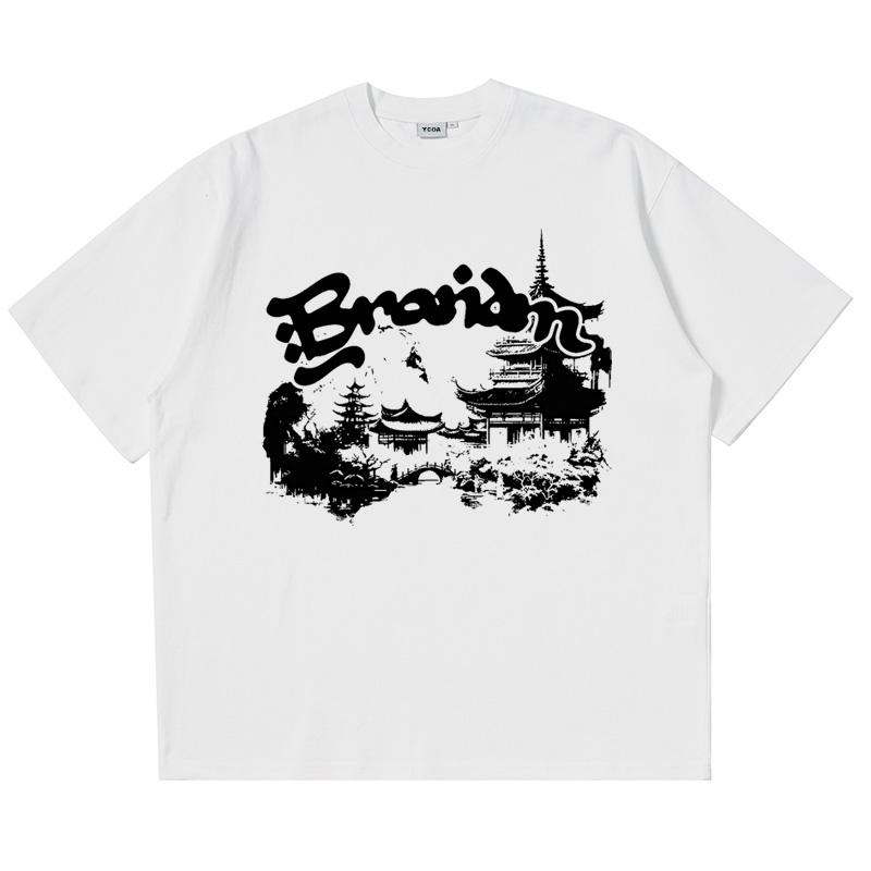 

Men TShirt Short Sleeve Tee Cotton Oversized Summer Harajuku Graphic Y2k Streetwear Korean Fashion Vintage Aesthetic Clothing S