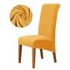 Velvet Chair Cover Stretch Dining Chair Cover Winter Warm Long Back Chair Cover Washable For Kitchen Home Hotel Wedding 1 Pcs