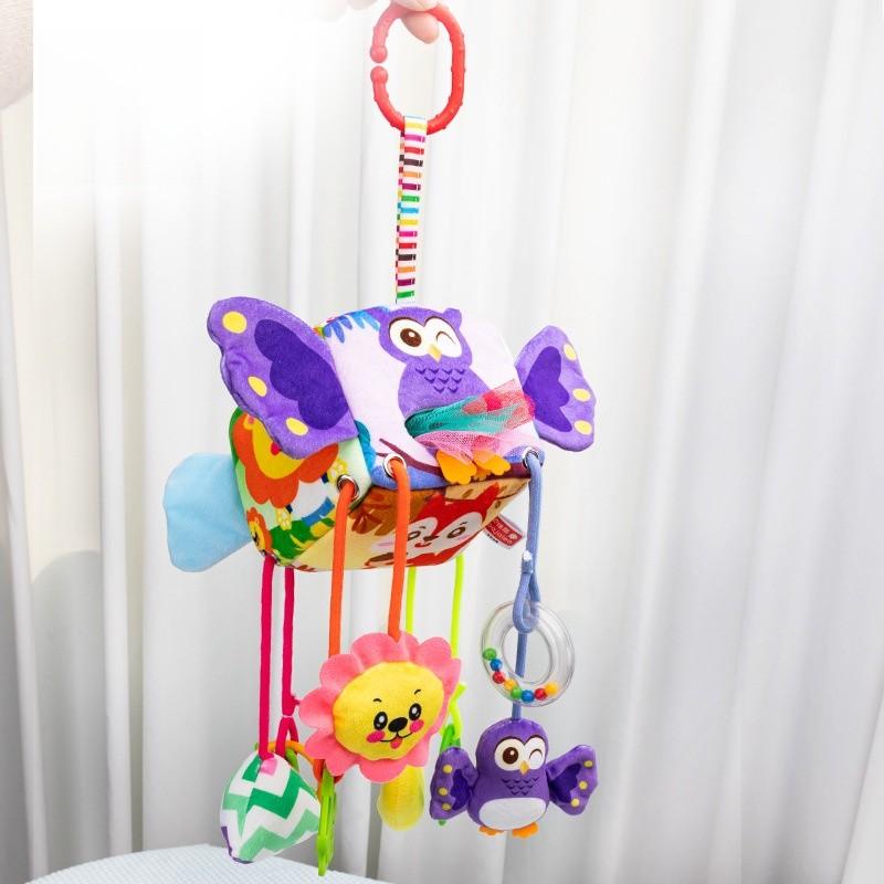 Plush Baby Grab Toy With Rope For Toddler Hand Exercise And Sensory Play