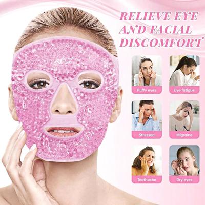 Ice Face Masque for Puffiness Dark Circles Eye Bags Reusable Cold Pack Eye Cover Hot Cold Therapy Masque for Home Travel School Office