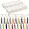 120/200pcs 400Gsm Watercolor Paper Bookmarks – Blank with Tassels, Customizable Hand-painted for DIY Crafts, Personalized Gifts & Stylish Organization