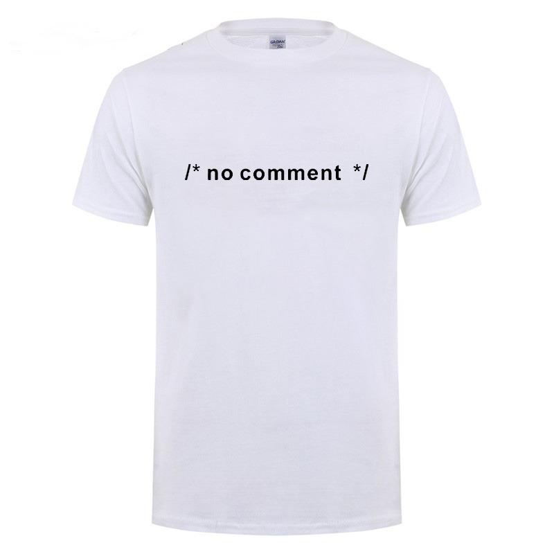 2026 Funny Geek Novelty Joke Coding HTML CSS Developer Gift No Comment T Shirt for Men Women Summer Casual Short Sleeve Cotton Tshirt Loose Tee Top