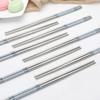 5 pairs Reusable Chinese Chopsticks Non-slip Metal Chop Sticks Sushi Chopstick  Cutlery Sets