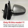 For Mercedes Benz Smart Fortwo W451 2008-2014 Car Rearview Side Mirror Cover Sticker Wing Cap Exterior Door Trim ABS Carbon