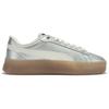 New PUMA Smash Platform Height Increasing Low Top Skateboard Shoes Women's Silver 406749-01