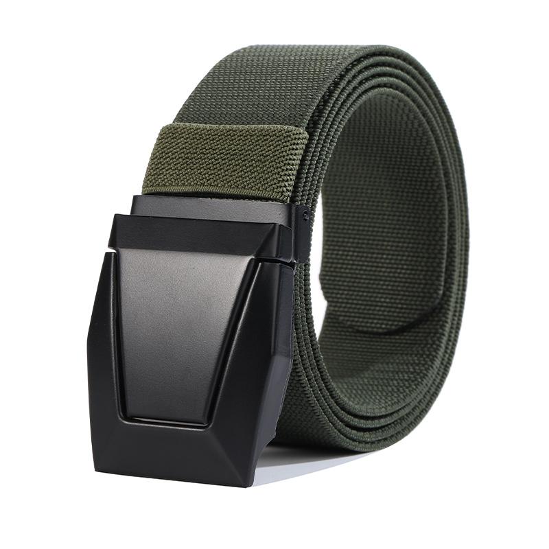 

New Alloy Buckle Fashion Men Belt Adjustable Belts for Men Elastic Belts High Quality Wear-resistant Training Belt 45to47inch