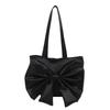 Niche fashion foreign shoulder bag 2025 summer new Korean version girl bow commuter tote bag