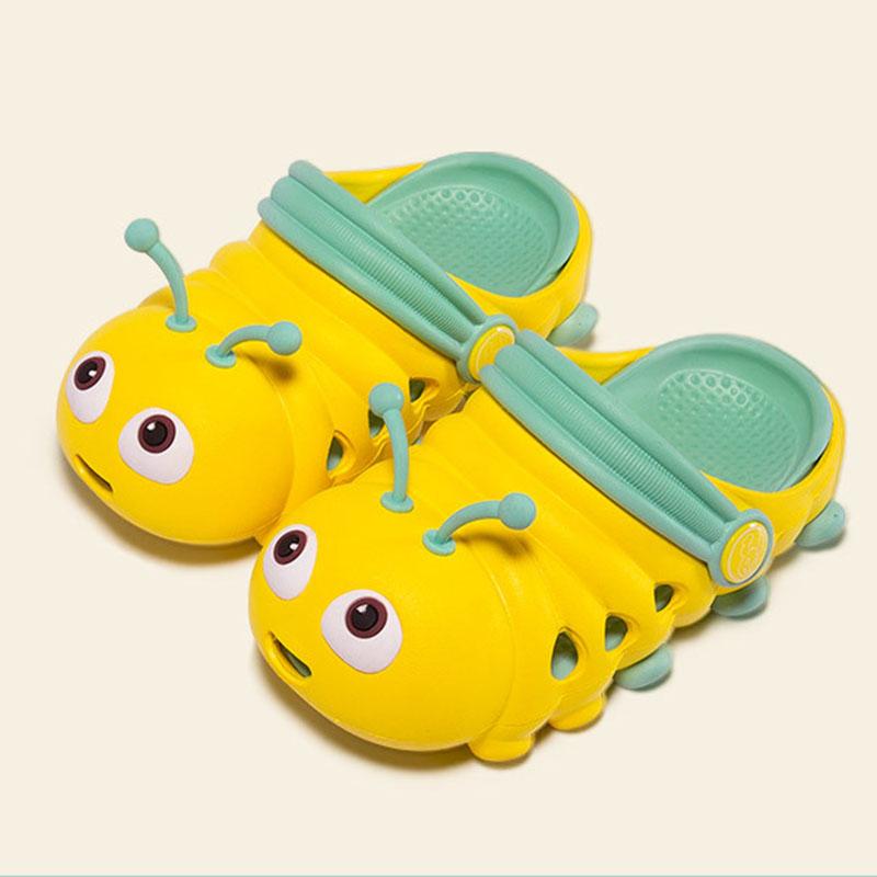 Children's Sandals Soft Toe-wrapped Lovely Cartoon Caterpillar EVA Non-slip Cozy Breathable Easy Washing Light Elastic Sandals