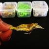 10Pcs 4CM Soft Shrimp Bait with Barb Hook Glow-in-the-Dark Bionic Artificial Lure Saltwater Freshwater Bass Walleye Trout Fishing Accessories