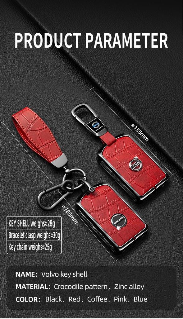 Volvo Alloy Key Case for XC60, S90, S60, XC40, XC90, V60, V90 Models