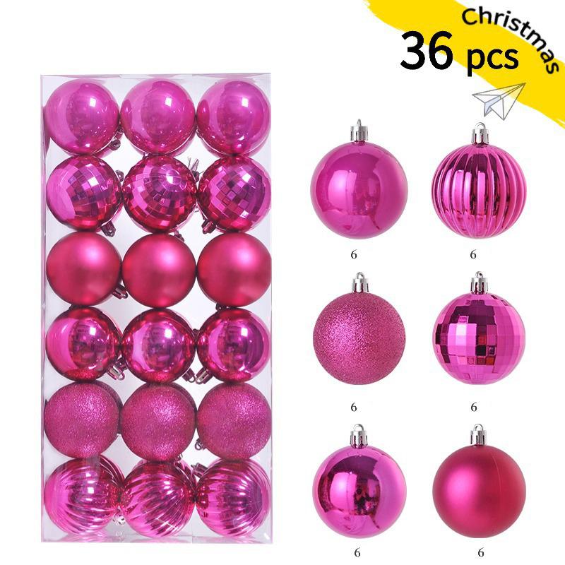3cm Weihnachtsbaumkugeln Bruchfeste Kunststoffkugeln Dekoration Frohe Weihnachten Kugeln Anhänger Set Festival Party Hausdekoration