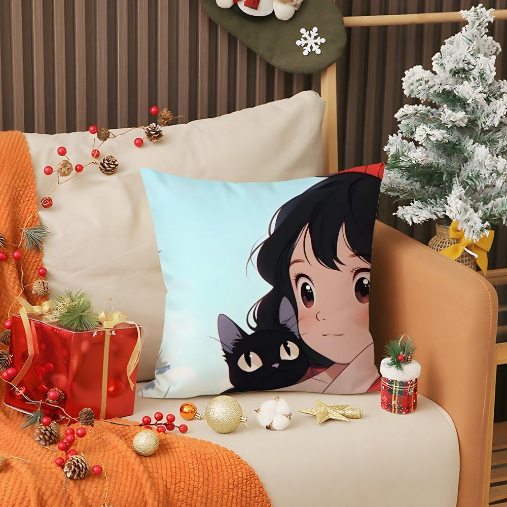 k-Kiki's Delivery Service Pillow Case Living Room Sofa Decorative Cushion Cover Simple Household Light Luxury Printed Pillow