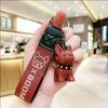 Fashion Punk French Bulldog Keychain Pu Leather Dog Keychains For Women Bag Pendant Jewelry Trinket Men'S Car Key Ring Key Chain