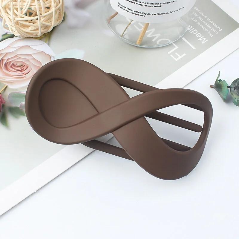 8-shaped Frosted Hair Clip for Woman Ins Wind Elegant Temperament Shark Clip Fashion Girl Hair Claw