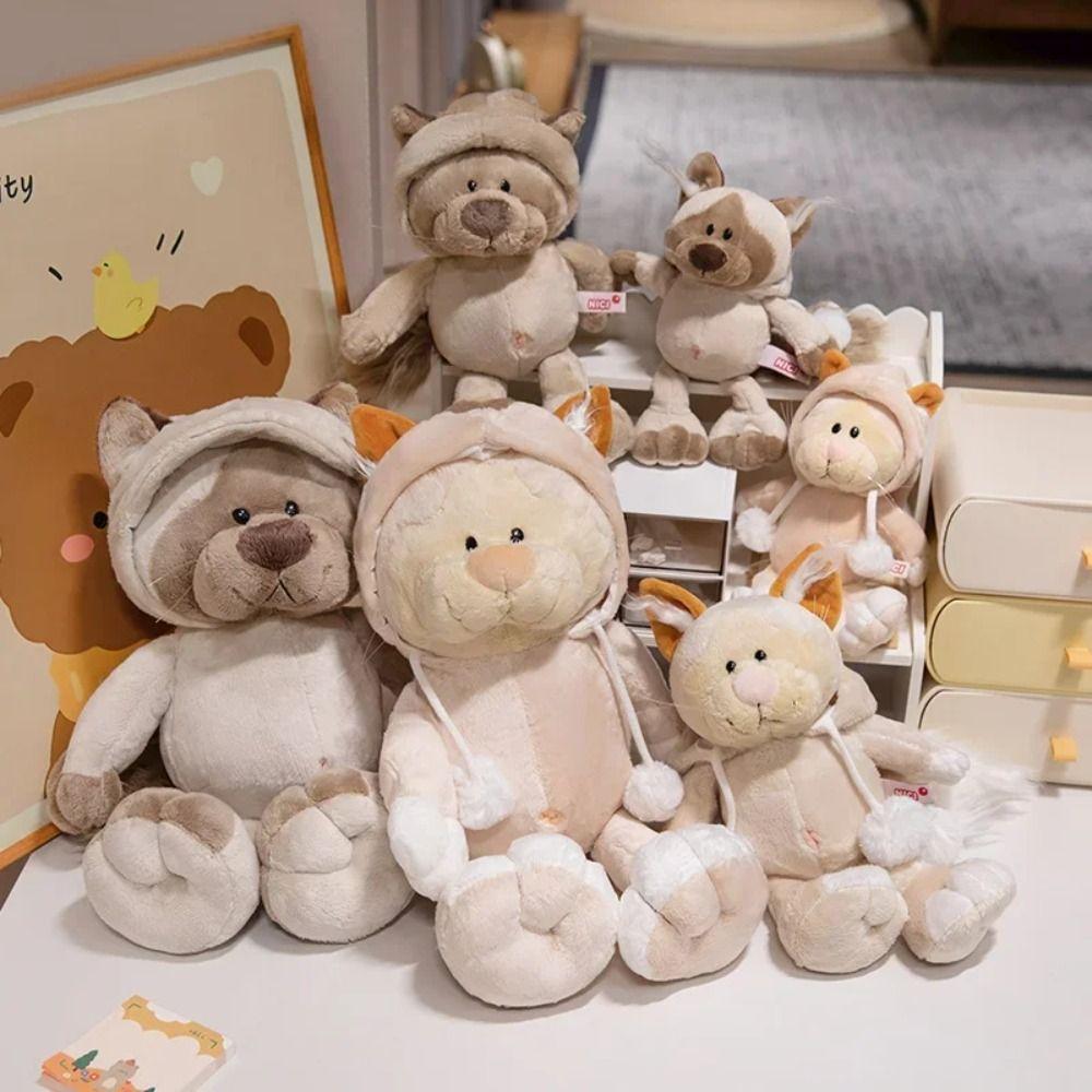 Fluffy Cartoon Animal Plush Doll Q Version Cartoon Sleeping Pillow  Valentine's Day Gifts