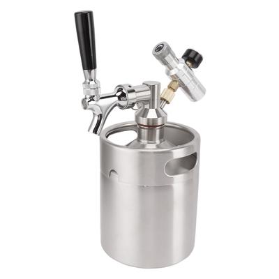 Mini Fusto Growler 2L 150PSI Portatile Pressurizzato Acciaio Inossidabile Sistema Fusto Domestico Erogatore di Birra per
