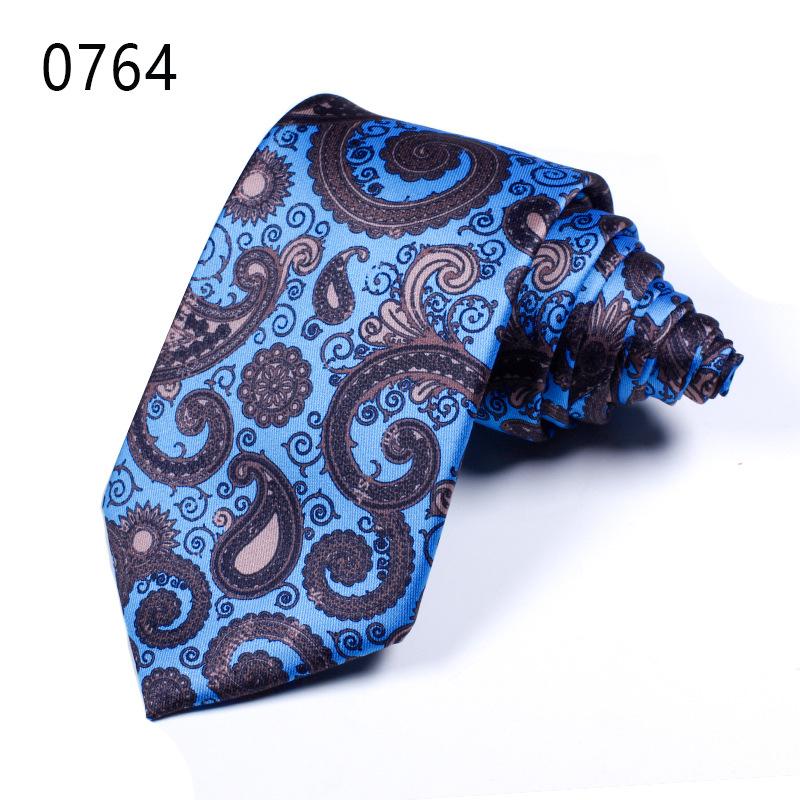 Cravată cu flori de caju Mătase imitație Cravată pentru bărbați Mătase poliester Cravată imprimată