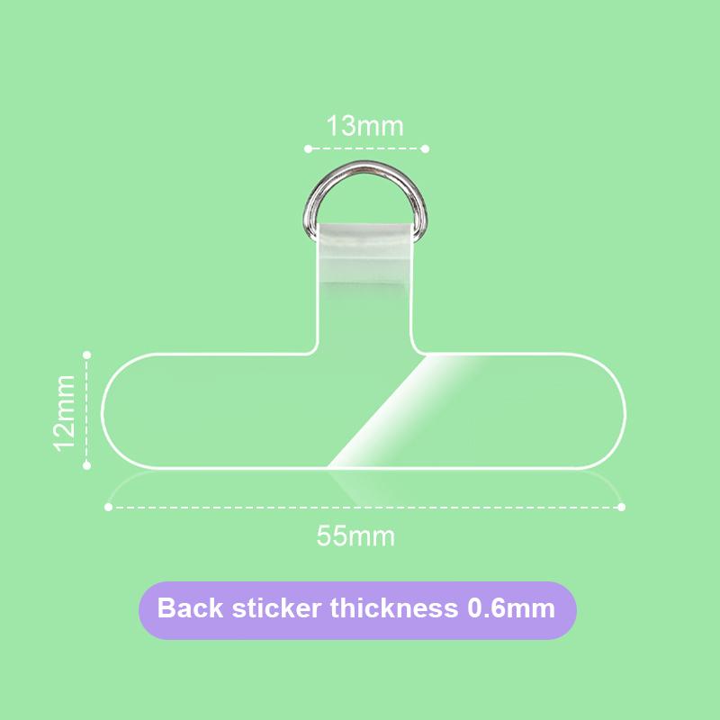 Tpu Mobile Phone Case Crossbody Lanyard High Transparent Gasket Connector Patch Anti-Lost Fixed Film