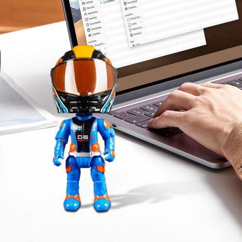 Transforming Motorcycle Doll, Motorcycle Action Figure - Boys Toy Action Figure - Collectible Figure, Q Version Motorcycle Rider Desk Decor, Transform