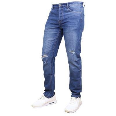 New Men S Ripped Straight Jeans Light Blue Black Basic Volkswagen Basic Cotton M