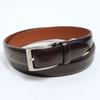 [Ogier] Men's Belt - Glass Leather - Genuine Leather (Cowhide) - Free Size (Adjustable) - Made In Japan - Dark Brown