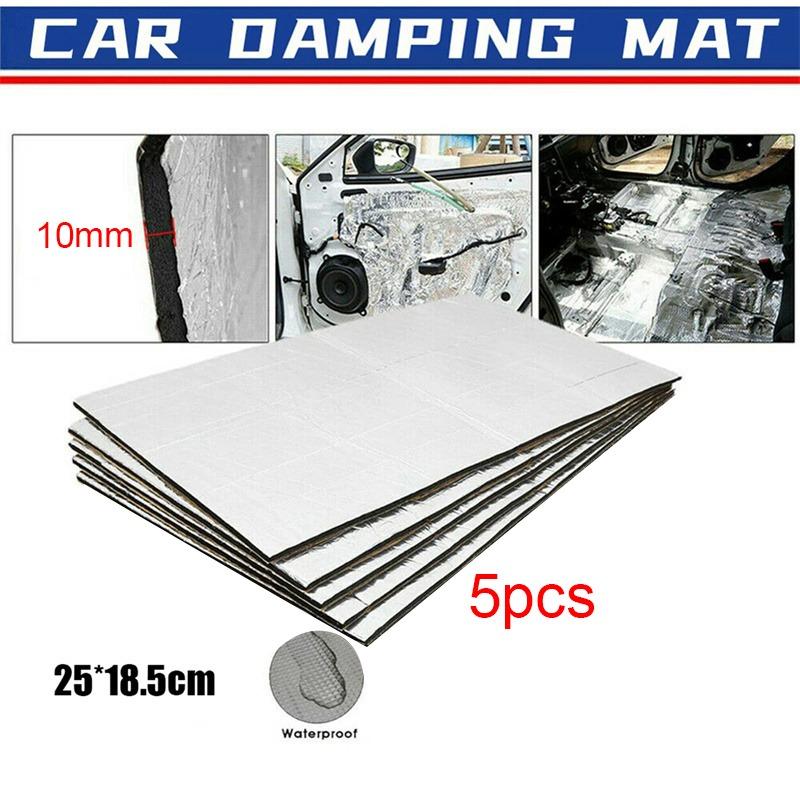 5/10 Sheets Car Sound Deadener Heat Insulation Mat for Auto Van Sound Proofing Deadening Insulation Mat Car Hood Noise Insulator