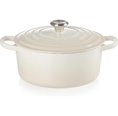 Żeliwna brytfanna Le Creuset Signature okrągła 22 cm beżowa 3,3 l (21177227164430)
