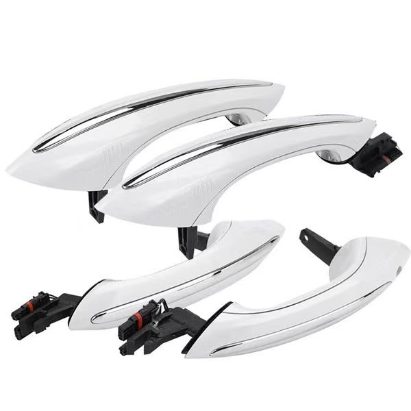 For BMW 5 6 7 Series F07 F10 F11 F06 F12 F13 F01 F02 4X Black Outer Outside Exterior Comfort Access Door Handle Set 51217231931